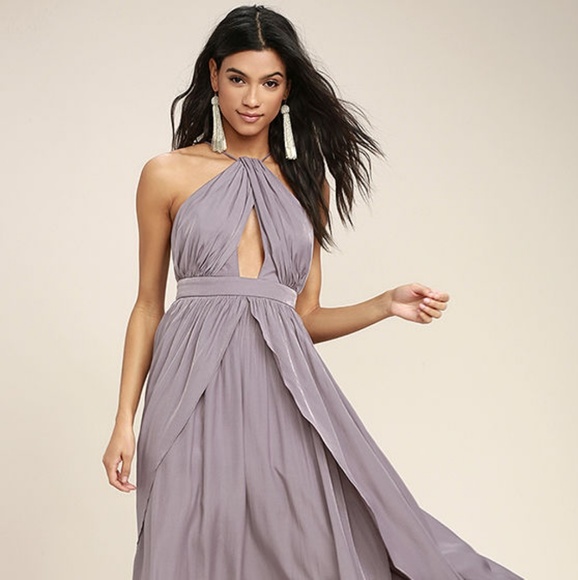 dusty purple maxi dress